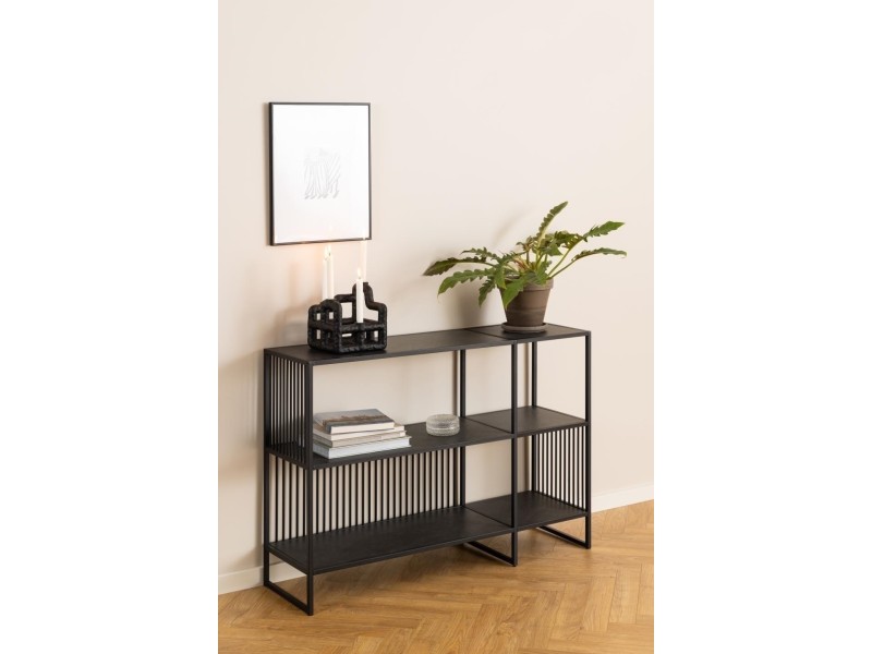 Regał Strington niski czarny - ACTONA